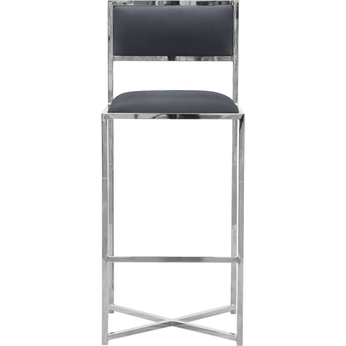 Modus Furniture Amalfi X Base Bar Stool in Cobalt Leather 655450234064 1AE868X Image 1