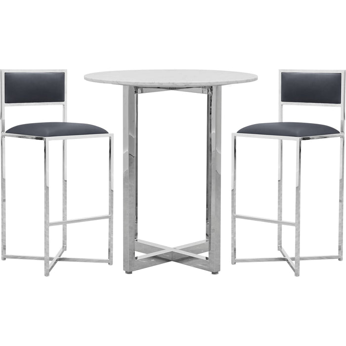 Modus Furniture Amalfi X Base Bar Stool in Cobalt Leather 655450234064 1AE868X Image 4
