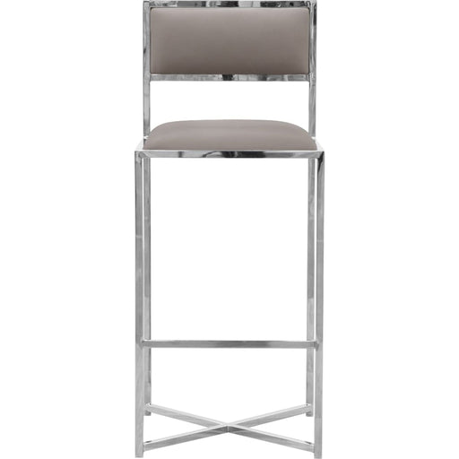 Modus Furniture Amalfi X Base Bar Stool in Taupe Leather 655450234002 1AE268X Image 1