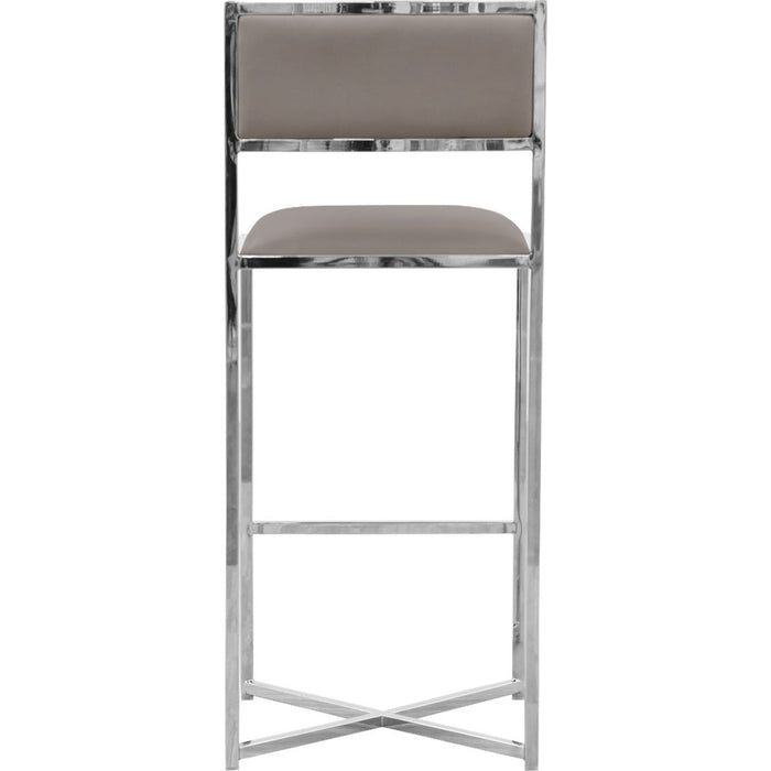 Modus Furniture Amalfi X Base Bar Stool in Taupe Leather 655450234002 1AE268X Image 2