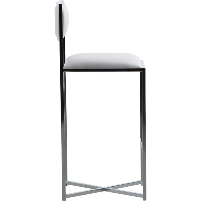 Modus Furniture Amalfi X Base Bar Stool in White Leather 655450279980 1AA468X Image 1