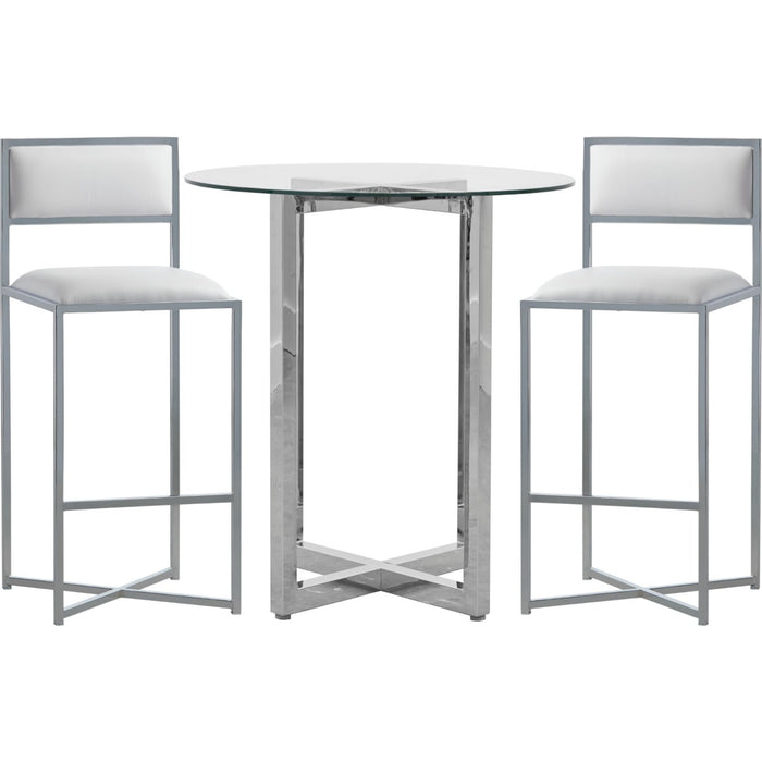 Modus Furniture Amalfi X Base Bar Stool in White Leather 655450279980 1AA468X Image 4