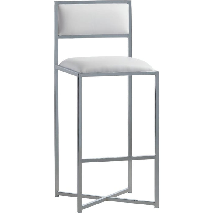 Modus Furniture Amalfi X Base Bar Stool in White Leather 655450279980 1AA468X Main Image