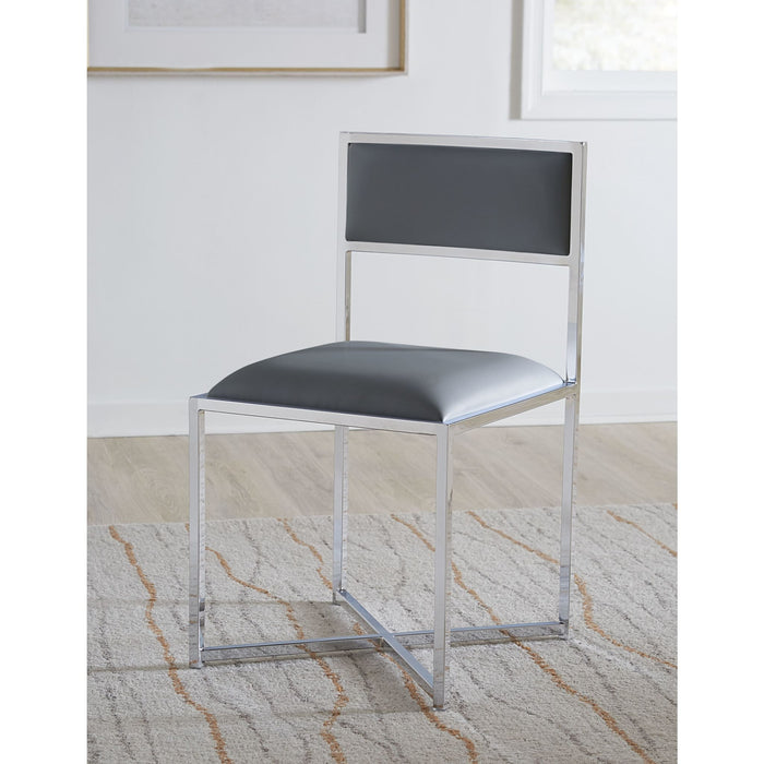 Modus Furniture Amalfi X Base Chair in Cobalt Leather 655450234040 1AE866X Main Image