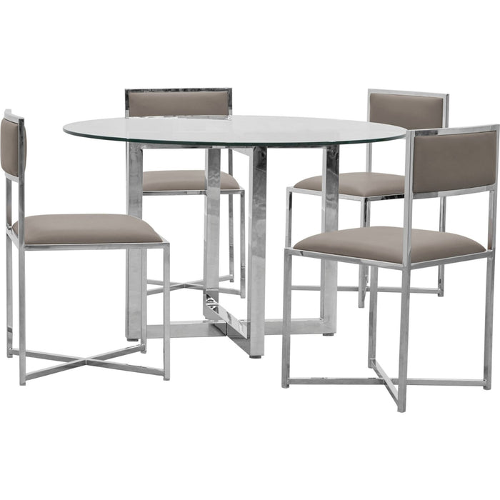 Modus Furniture Amalfi X Base Chair in Taupe Leather 655450233982 1AE266X Image 3