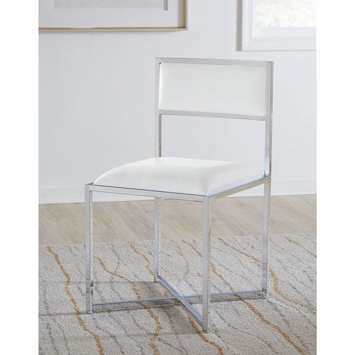Modus Furniture Amalfi X Base Chair in White Leather 655450279966 1AA466X Main Image