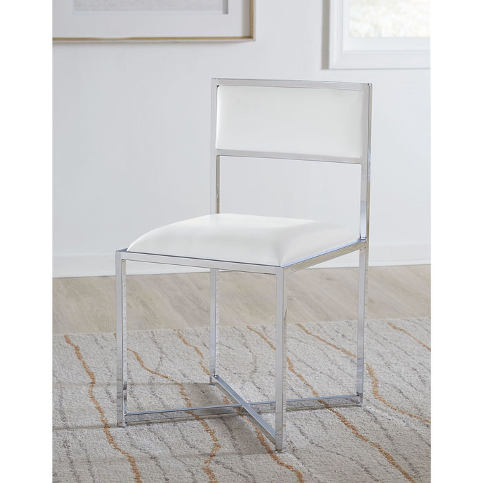 Modus Furniture Amalfi X Base Chair in White Leather 655450279966 1AA466X Main Image