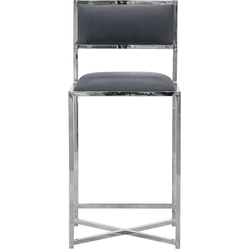 Modus Furniture Amalfi X Base Counter Stool in Cobalt Leather 655450234088 1AE870X Image 1