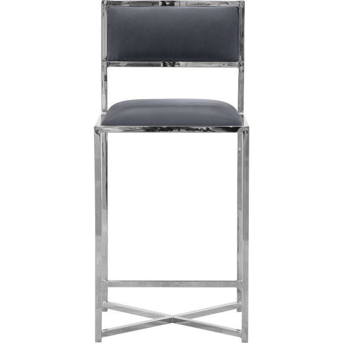 Modus Furniture Amalfi X Base Counter Stool in Cobalt Leather 655450234088 1AE870X Image 1