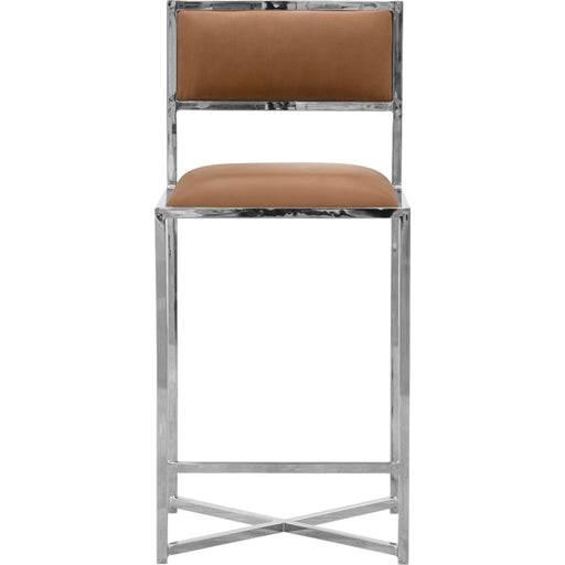 Modus Furniture Amalfi X Base Counter Stool in Cognac Leather 655450233968 1A8370X Image 1