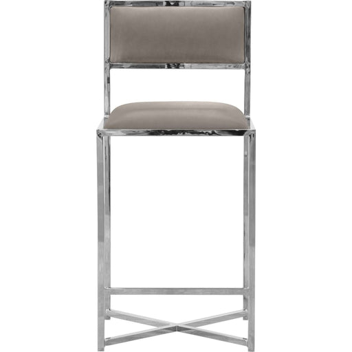 Modus Furniture Amalfi X Base Counter Stool in Taupe Leather 655450234026 1AE270X Image 1