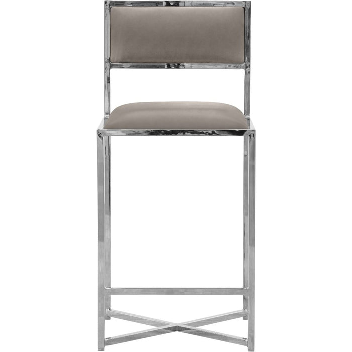 Modus Furniture Amalfi X Base Counter Stool in Taupe Leather 655450234026 1AE270X Image 1