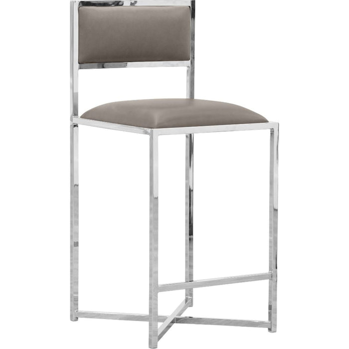 Modus Furniture Amalfi X Base Counter Stool in Taupe Leather 655450234026 1AE270X Image 2