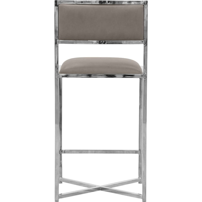 Modus Furniture Amalfi X Base Counter Stool in Taupe Leather 655450234026 1AE270X Image 3