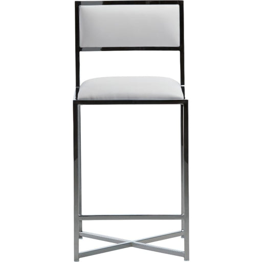Modus Furniture Amalfi X Base Counter Stool in White Leather 655450280009 1AA470X Image 1