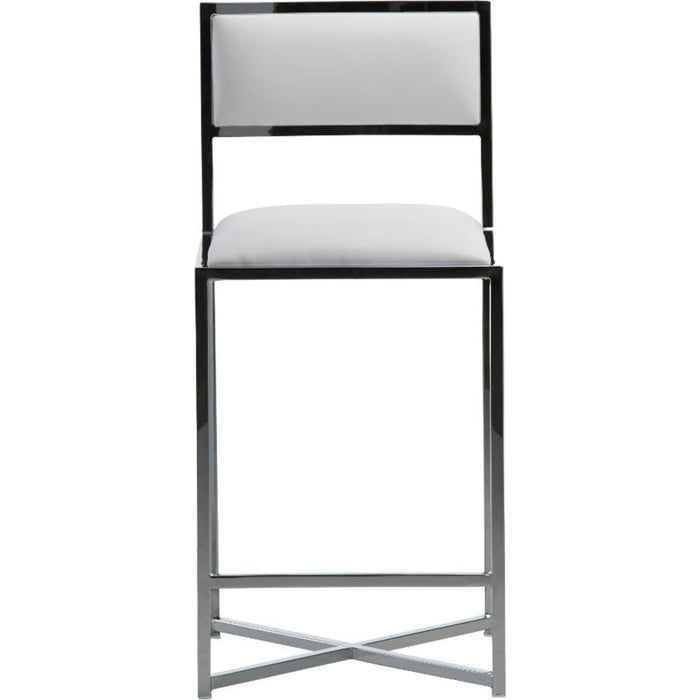 Modus Furniture Amalfi X Base Counter Stool in White Leather 655450280009 1AA470X Image 1