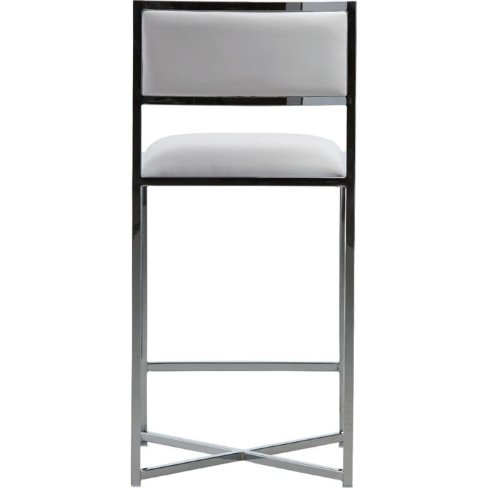 Modus Furniture Amalfi X Base Counter Stool in White Leather 655450280009 1AA470X Image 3