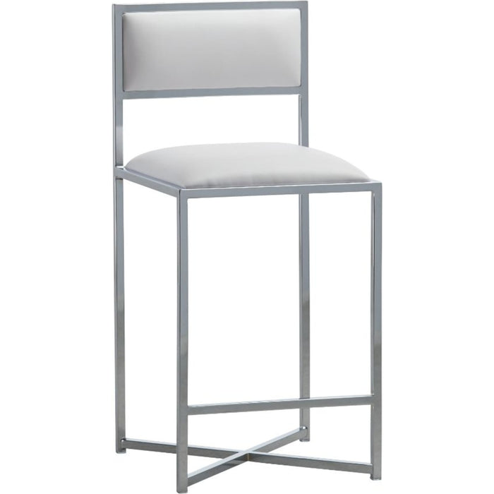 Modus Furniture Amalfi X Base Counter Stool in White Leather 655450280009 1AA470X Image 4