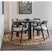 Modus Furniture Amaroo Solid Mango Linen Upholstered Dining Arm Chair in Honey Date 655450480911 ULYF63 Image 1