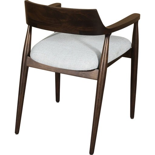 Modus Furniture Amaroo Solid Mango Linen Upholstered Dining Arm Chair in Honey Date 655450480911 ULYF63 Image 3