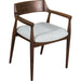 Modus Furniture Amaroo Solid Mango Linen Upholstered Dining Arm Chair in Honey Date 655450480911 ULYF63 Image 3