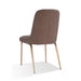 Modus Apollo Upholstered Dining Chair in Cinnamon Synthetic Leather and Brushed Bronze Metal Image 1
