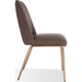 Modus Furniture Apollo Upholstered Dining Chair in Cinnamon Synthetic Leather and Brushed Bronze Metal 655450422829 PUSJ63BPJ Image 3