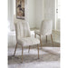 Modus Furniture Apollo Upholstered Dining Chair in Ricotta Boucle and Brushed Bronze Metal 655450422836 PUSJ63BMY Image 1