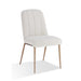Modus Apollo Upholstered Dining Chair in Ricotta Boucle and Brushed Bronze Metal Image 2