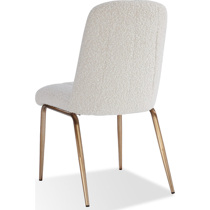 Modus Furniture Apollo Upholstered Dining Chair in Ricotta Boucle and Brushed Bronze Metal 655450422836 PUSJ63BMY Image 6