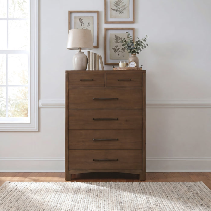 Modus Furniture Arden 6 Drw Chest  Tvrn Brown 655450513671 YK2R84 Main Image