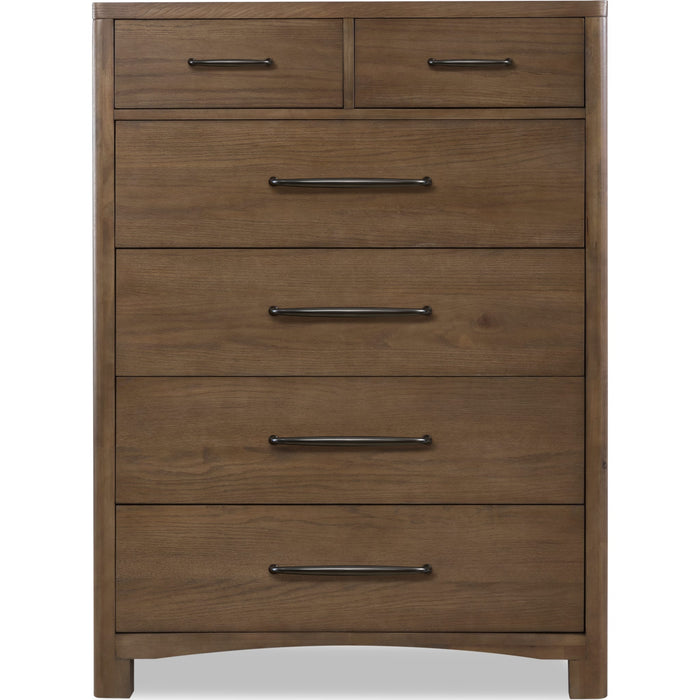 Modus Furniture Arden Six Drawer Chest in Tavern Brown 655450513671 YK2R84 Image 1