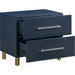 Modus Furniture Argento Two Drawer USB Charging Nightstand in Navy Blue and Burnished Brass 655450368257 9DKB81 Image 3