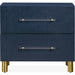 Modus Furniture Argento Two Drawer USB Charging Nightstand in Navy Blue and Burnished Brass 655450368257 9DKB81 Image 5