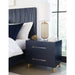 Modus Furniture Argento Two Drawer USB Charging Nightstand in Navy Blue and Burnished Brass 655450368257 9DKB81 Main Image