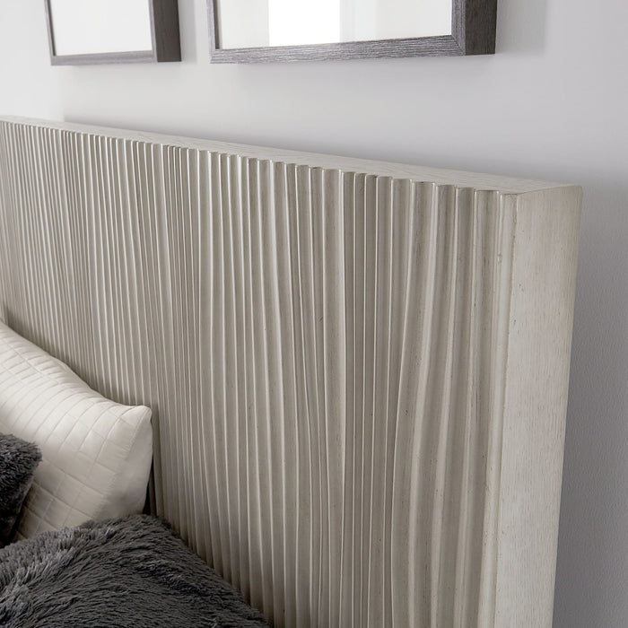 Modus Argento Wave-Patterned Bed in Misty Grey Image 3