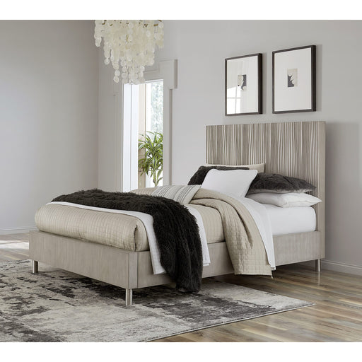 Modus Argento Wave-Patterned Bed in Misty Grey Main Image