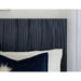 Modus Argento Wave-Patterned Bed in Navy Blue and Burnished BrassImage 1