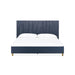 Modus Argento Wave-Patterned Bed in Navy Blue and Burnished BrassImage 5