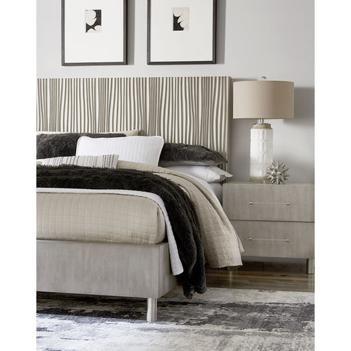 Modus Furniture Argento Wave Patterned Bed in Misty Grey  9DM8H  Image 2