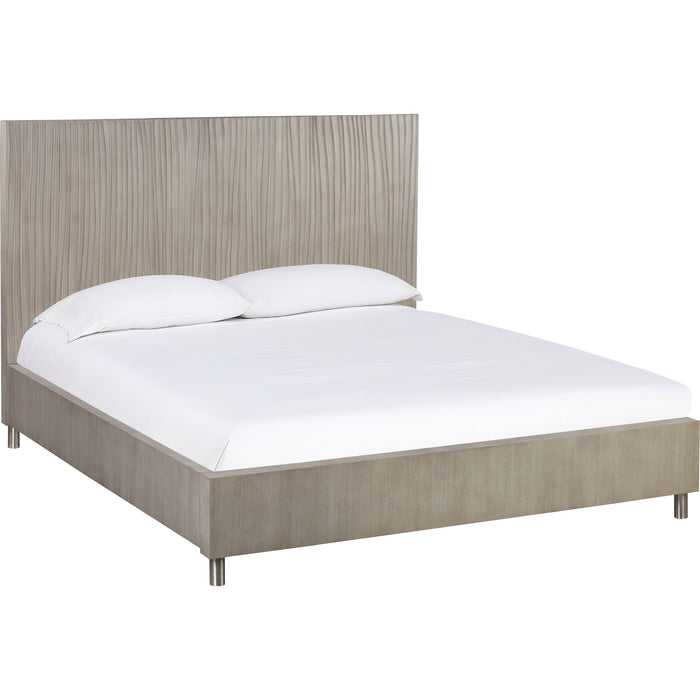 Modus Furniture Argento Wave Patterned Bed in Misty Grey  9DM8H  Image 4
