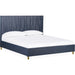 Modus Furniture Argento Wave Patterned Bed in Navy Blue and Burnished Brass  9DKBH  Image 6