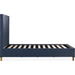 Modus Furniture Argento Wave Patterned Bed in Navy Blue and Burnished Brass  9DKBH  Image 7