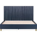 Modus Furniture Argento Wave Patterned Bed in Navy Blue and Burnished Brass  9DKBH  Image 8