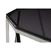 Modus Aria Smoked Glass and Polished Stainless Steel End Table Image 3