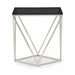 Modus Aria Smoked Glass and Polished Stainless Steel End Table Image 4