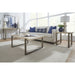 Modus Furniture Ariela Natural Travertine Coffee Table with Bronze Metal Base 655450330896 FLBK21 Image 1