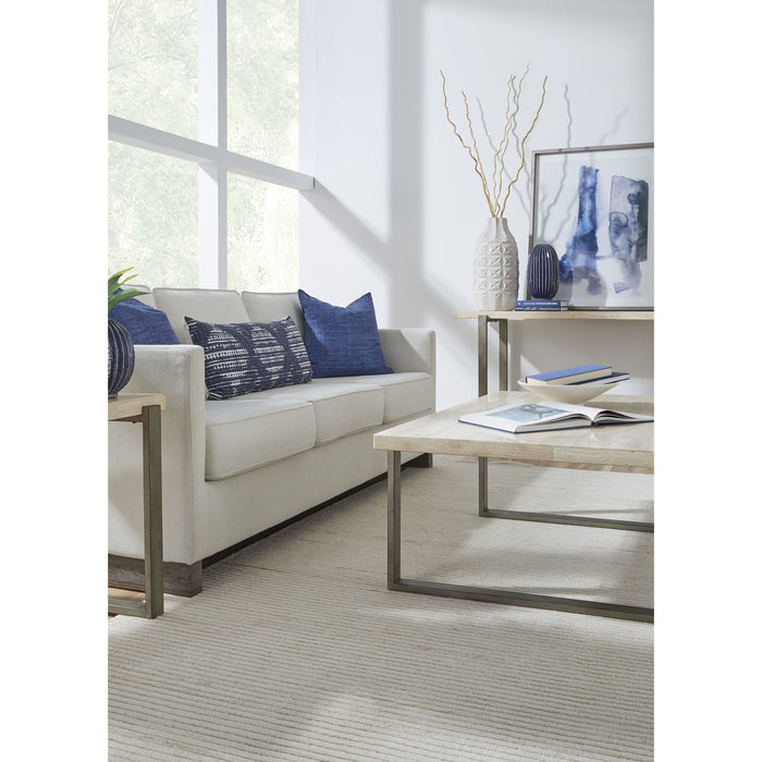 Modus Furniture Ariela Natural Travertine Coffee Table with Bronze Metal Base 655450330896 FLBK21 Image 2