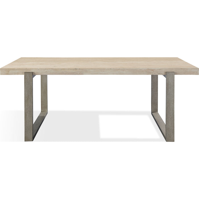 Modus Furniture Ariela Natural Travertine Coffee Table with Bronze Metal Base 655450330896 FLBK21 Image 5
