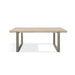 Modus Ariela Natural Travertine Coffee Table with Bronze Metal Base Image 5